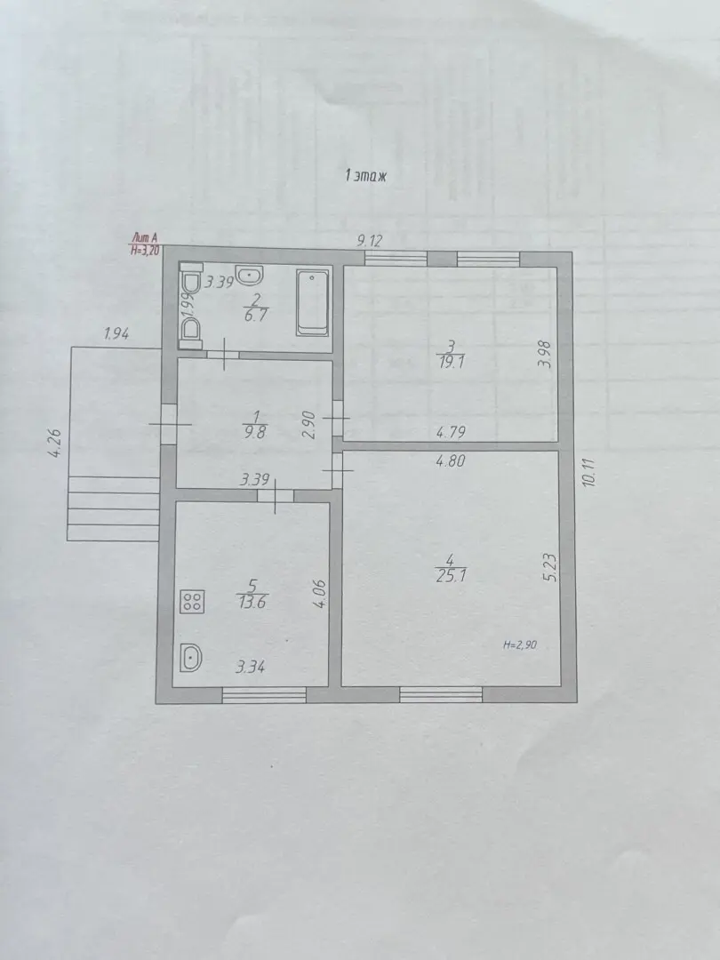1-этажный дом, 74,3 м² на 4 сот. в Крымске
