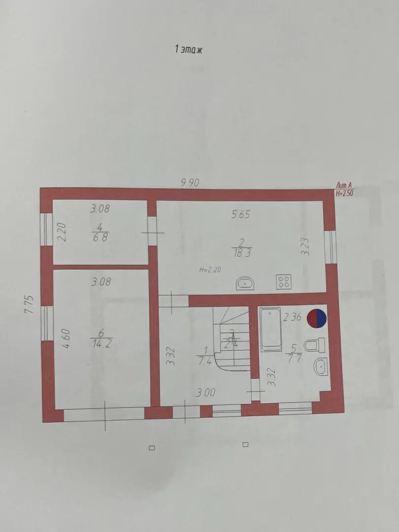2-этажный дом, 116 м² на 12,1 сот. в Крымске