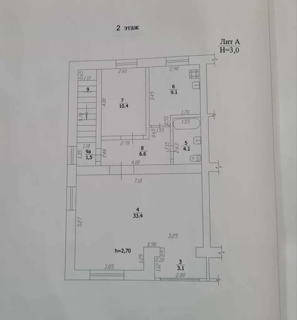 2-комн. квартира, 70,7 м² в Крымске