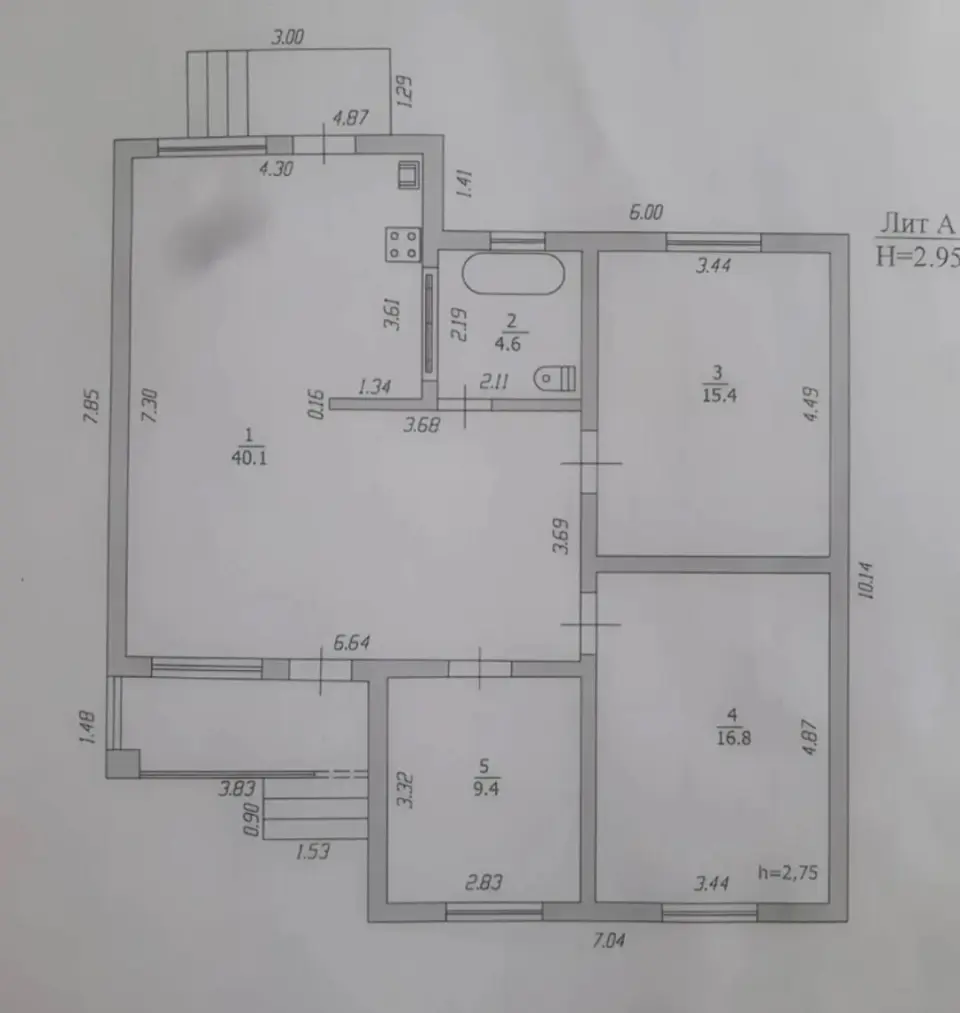 1-этажный дом, 91,1 м² на 4 сот. в Крымске