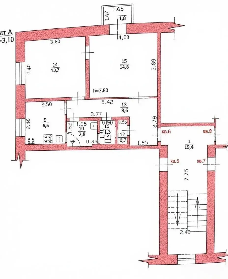 2-комн. квартира, 50 м² в Крымске