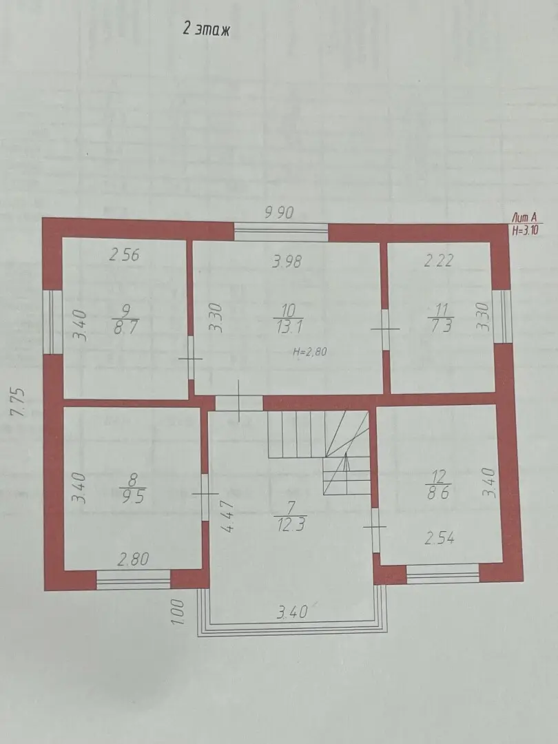 2-этажный дом, 116 м² на 12,1 сот. в Крымске