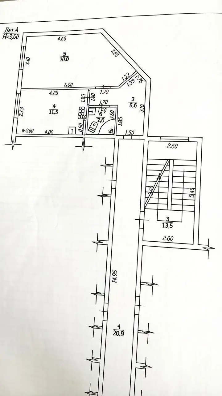 1-комн. квартира, 40,7 м² в Крымске
