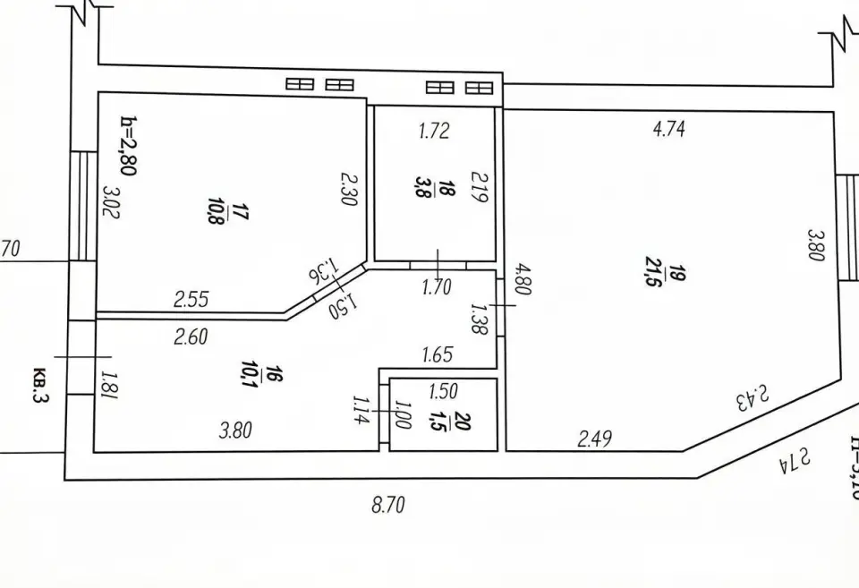 1-комн. квартира, 47,8 м² в Крымске