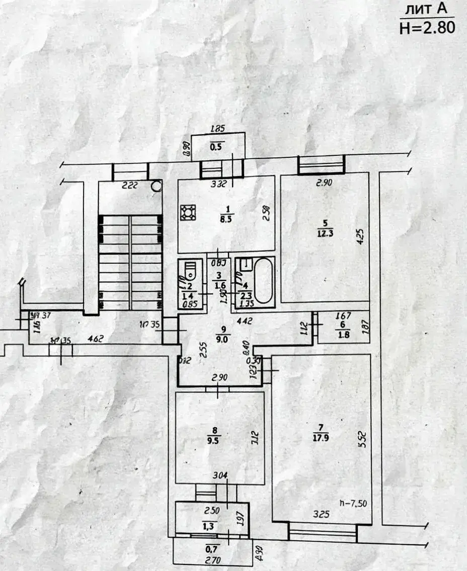 3-комн. квартира, 67 м² в Крымске