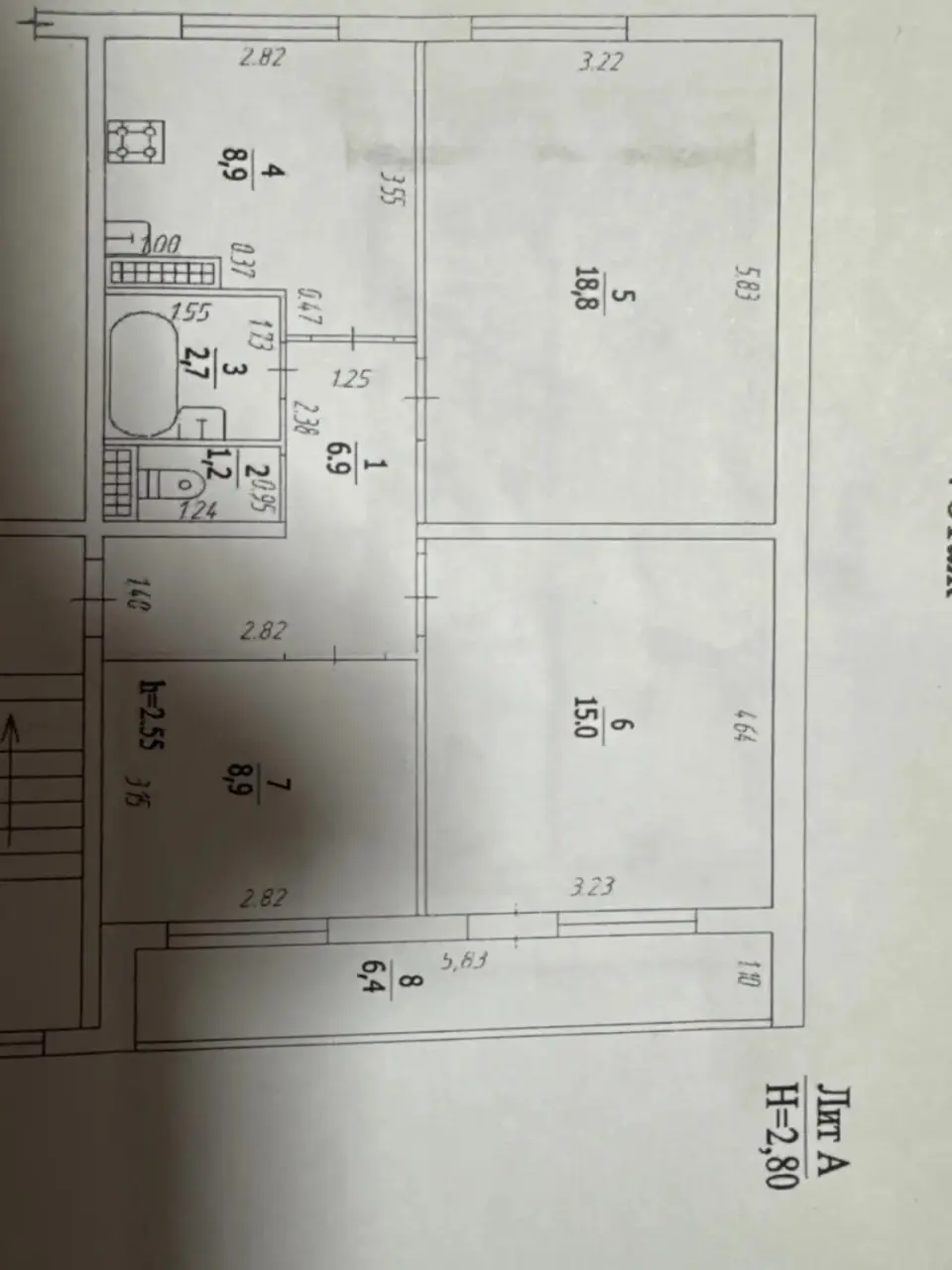 3-комн. квартира, 62,4 м² в Крымске