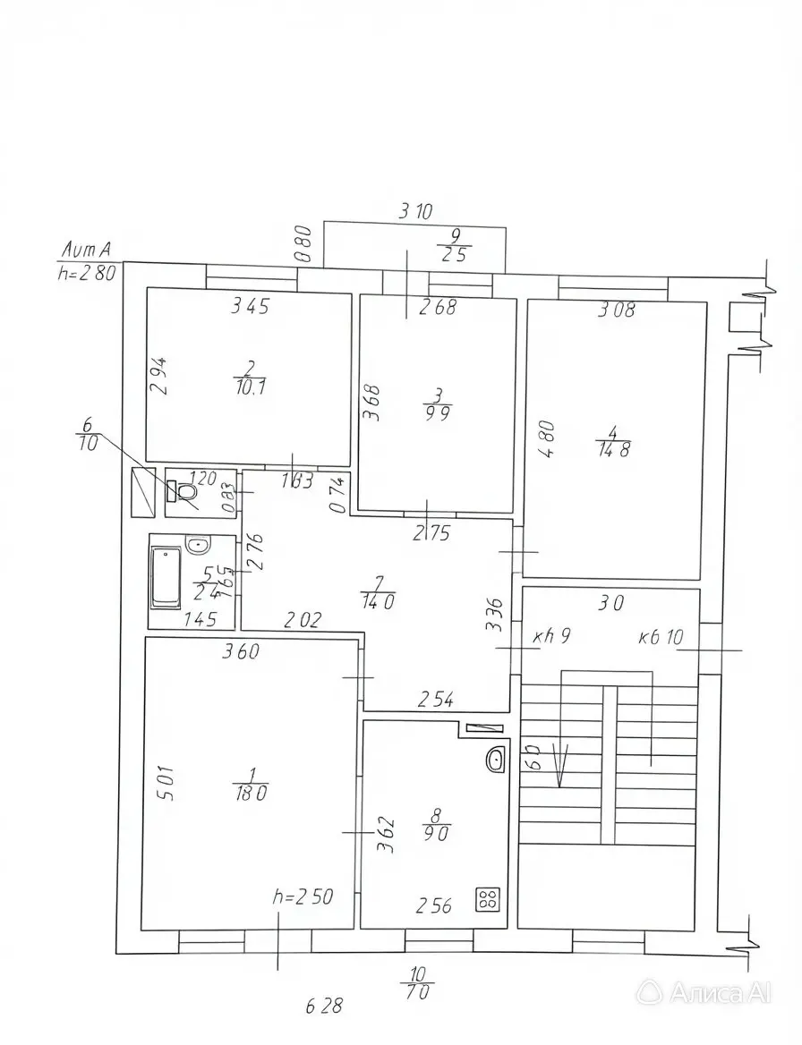 4-комн. квартира, 79,2 м² в Крымске
