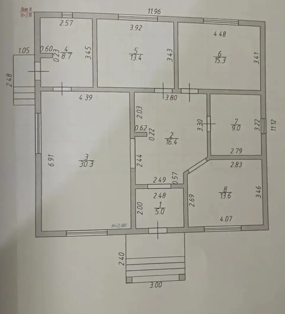 1-этажный дом, 110 м² на 4 сот. в Крымске