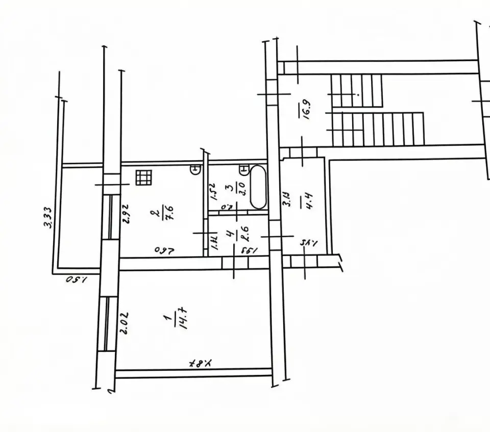 1-комн. квартира, 29,7 м² в Крымске
