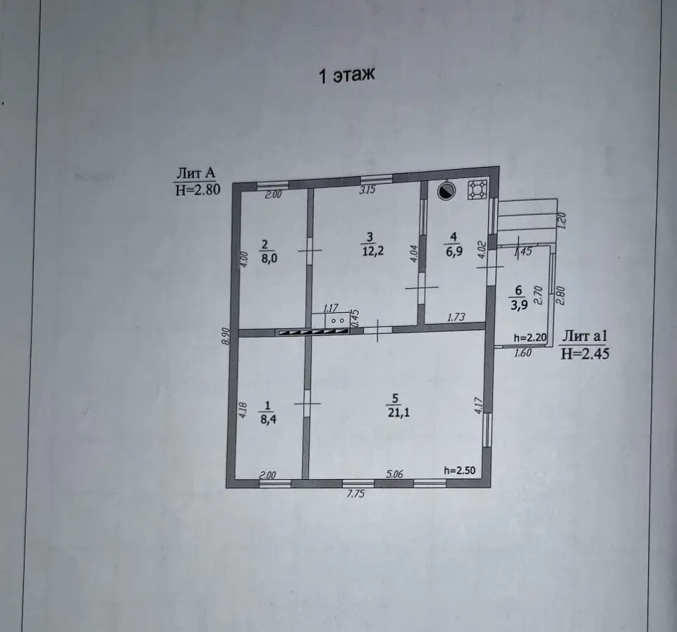 1-этажный дом, 69 м² на 17 сот. в Армянский х.