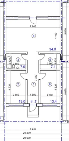 1-этажный таунхаус, 86,2 м² на 2 сот. в Крымске