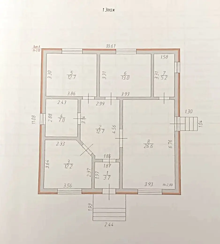 1-этажный дом, 90 м² на 4 сот. в Крымске