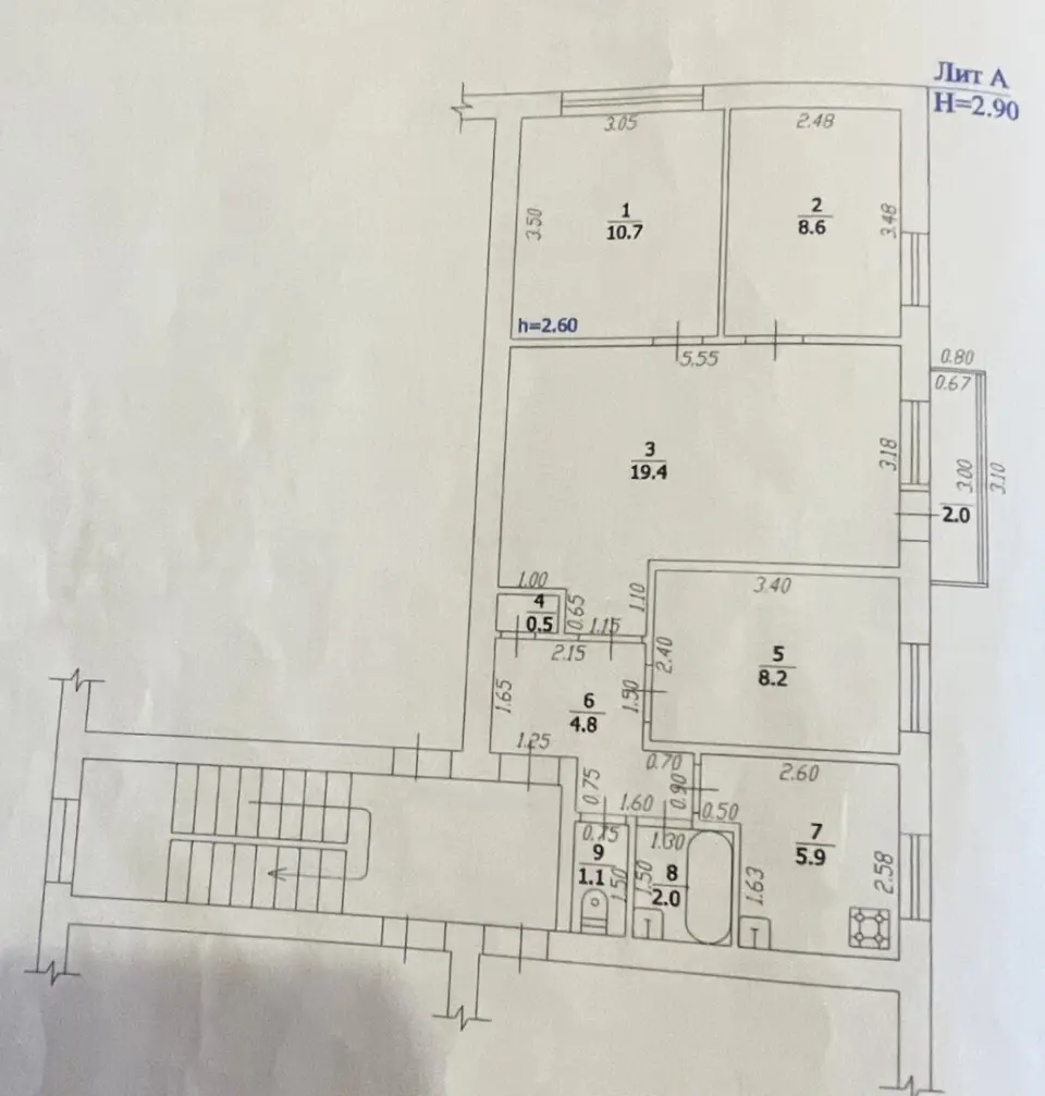 4-комн. квартира, 61,2 м² в Крымске