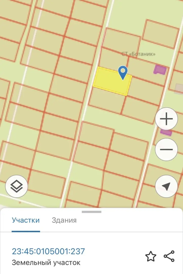 Участок, 5,2 сот. в сдт Ботаник тер.