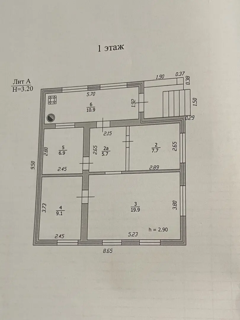 1-этажный дом, 78,3 м² на 7 сот. в Крымске