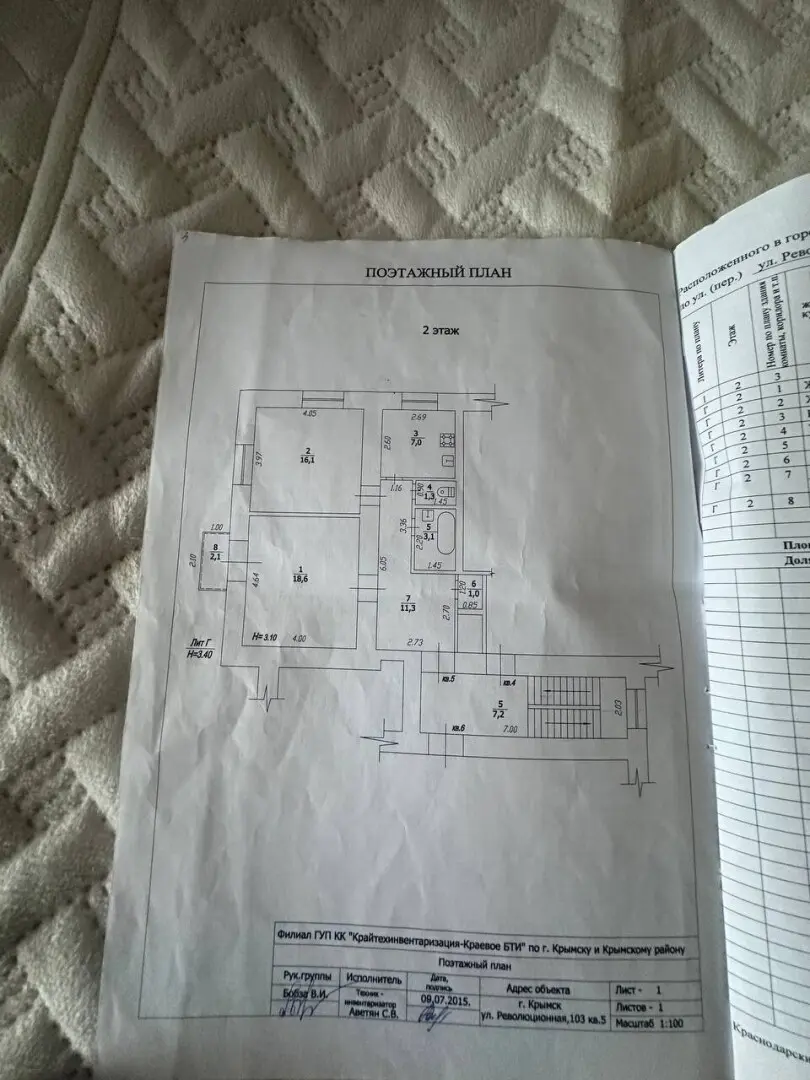 2-комн. квартира, 58,4 м² в Крымске